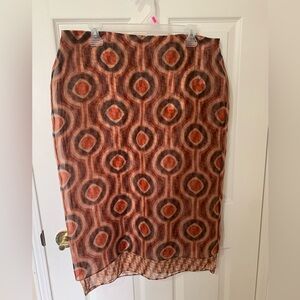 XL skirt with contrasting slip
